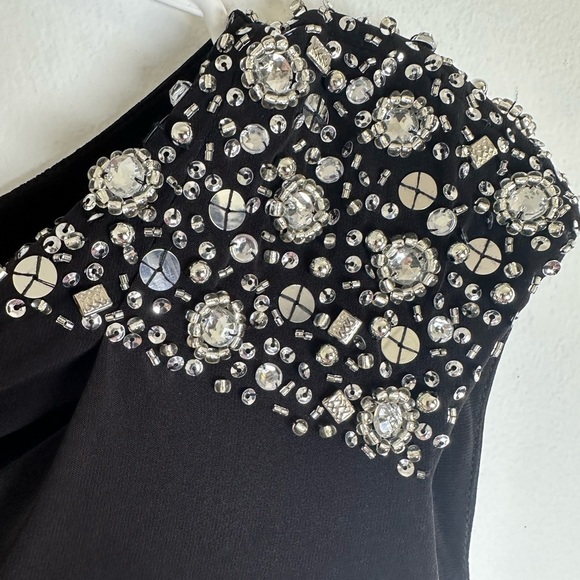 Alex Evening Womens Formal Wrap Style Dress With Crystal Shoulder In Size 4 - Picture 10 of 16